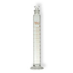 Measuring Cylinder With Plastic Stopper, Class A, Amber Graduation 10 ml