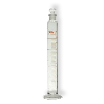 Measuring Cylinder With Plastic Stopper, Class A, Amber Graduation 10 ml