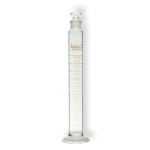 Measuring Cylinder With Plastic Stopper, Class A, Amber Graduation 25 ml