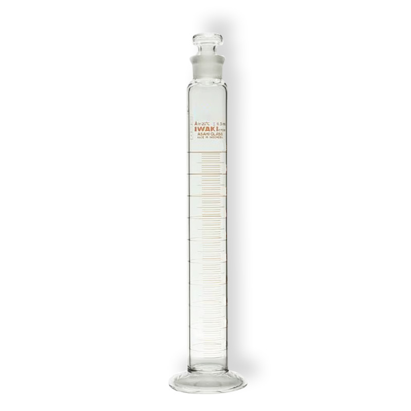 Measuring Cylinder With Plastic Stopper, Class A, Amber Graduation 25 ml