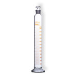 Measuring Cylinder With Glass Stopper, Class A, Amber Graduation 250 ml