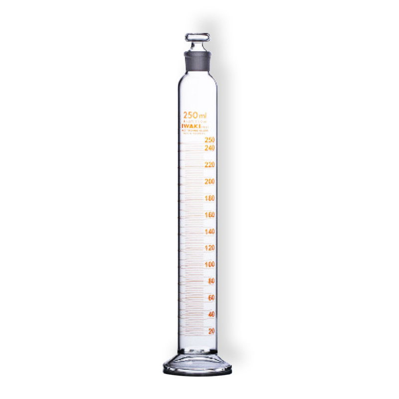 Measuring Cylinder With Glass Stopper, Class A, Amber Graduation 250 ml