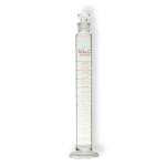 Measuring Cylinder With Plastic Stopper, Class A, Amber Graduation 50 ml