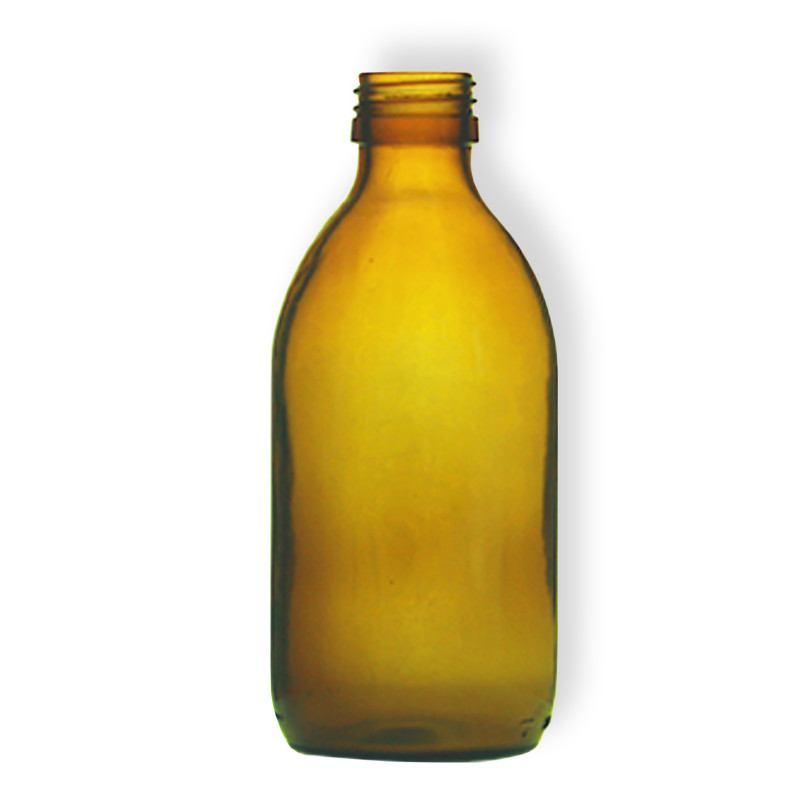 Bottle, Threaded, amber, without cap, 60 ml