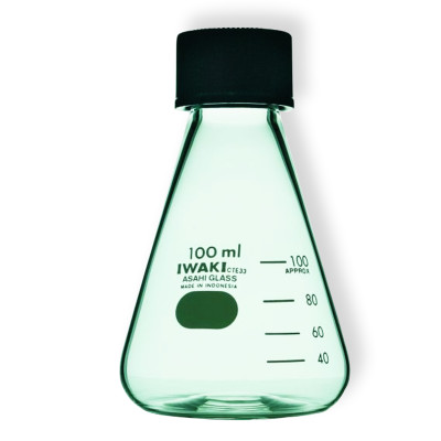 Erlenmeyer Flask, with Screw Cap, 100 ml