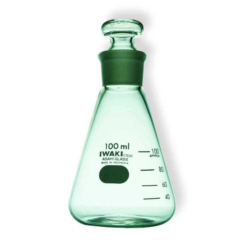 Erlenmeyer Flask, With Glass Stopper, 50 ml, TS 19/26