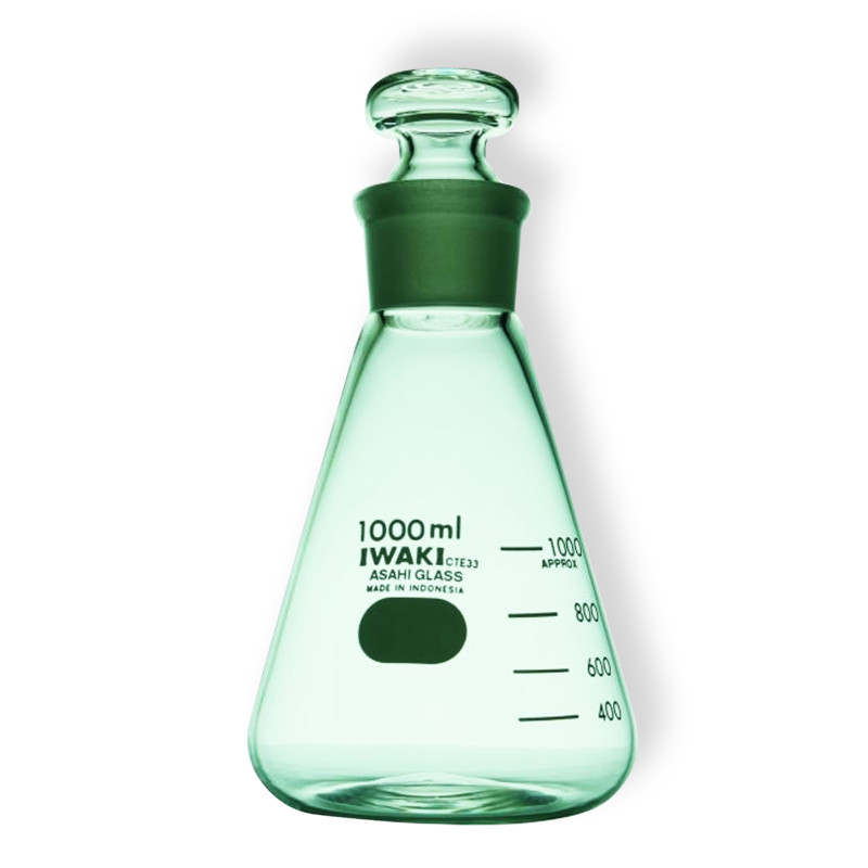 Erlenmeyer Flask, With Glass Stopper, 1 L, TS 34/35