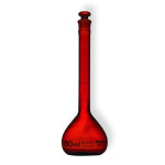 Volumetric Flask, With Glass Stopper, Coating Amber, Class A, 100 ml