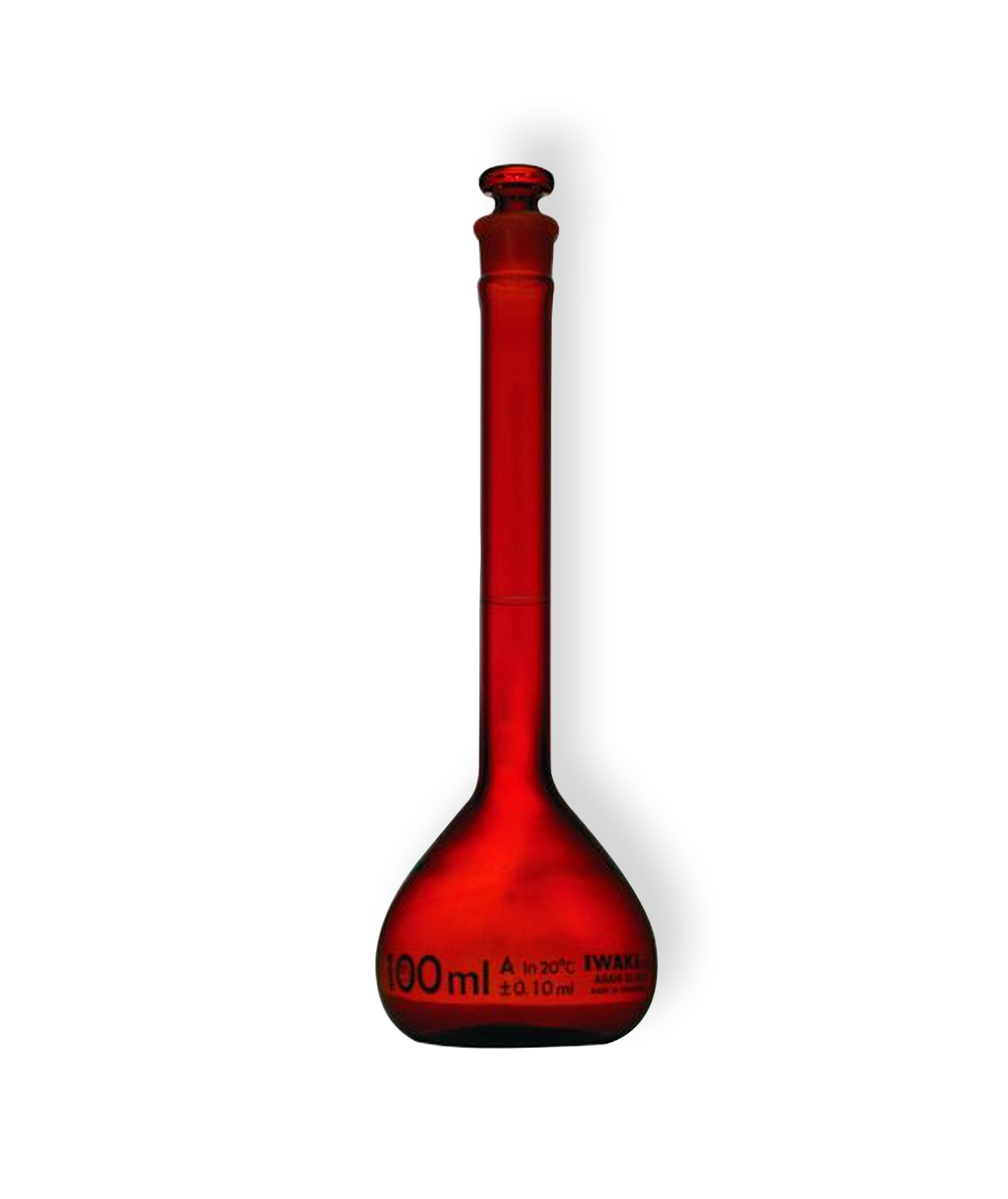 Volumetric Flask With Glass Stopper Coating Amber Class A 100 Ml 6739