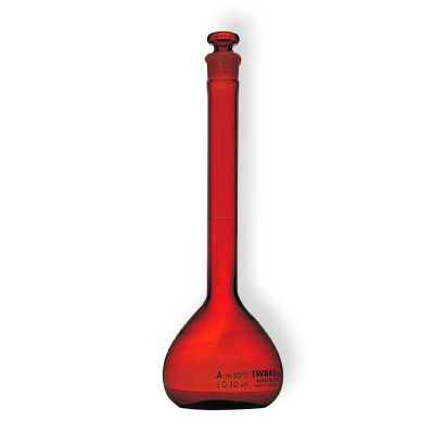 Volumetric Flask, With Glass Stopper, Coating Amber, Class A, 200 ml