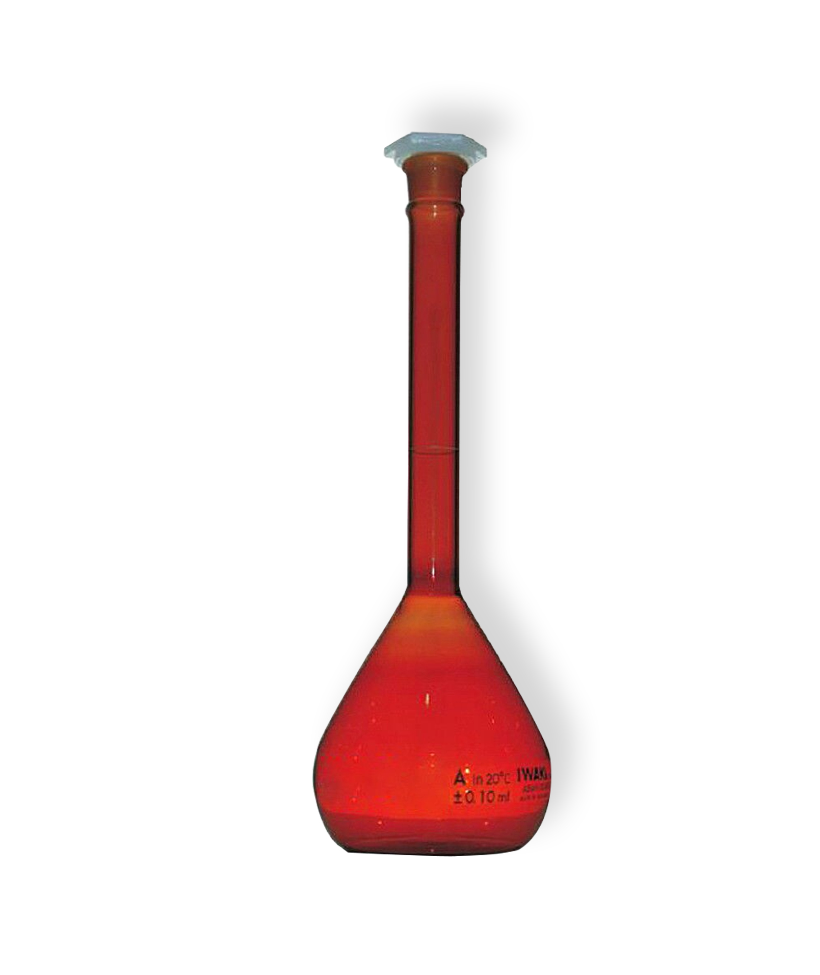 Volumetric Flask With Plastic Stopper Coating Amber Class A 100 Ml 2341