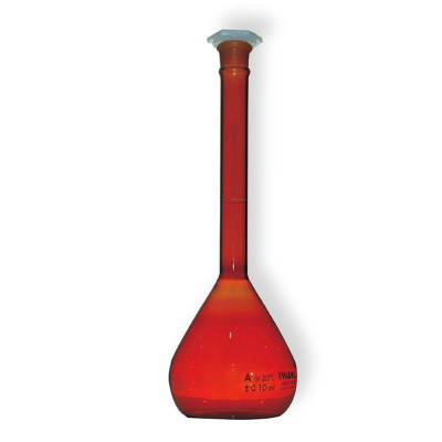 Volumetric Flask, With Plastic Stopper, Coating Amber, Class A, 500 ml