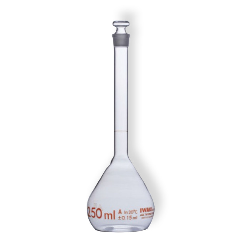 Volumetric Flask, With Glass Stopper, Class A, 250 ml