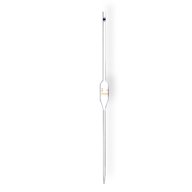 Volumetric Pipette, Class A, Amber Graduation, 2 ml, Color Code, Blow Out