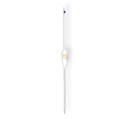 Volumetric Pipette, Class A, Amber Graduation, 5 ml, Color Code, Blow Out