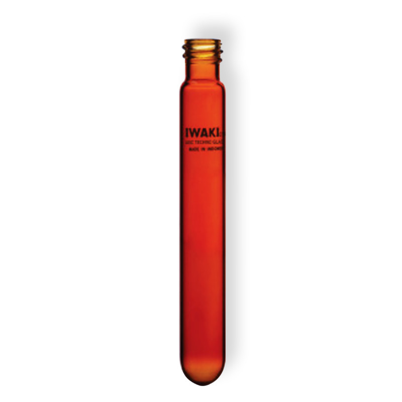 Test Tube, With Screw, Without Cap, 13 x 100 mm, Amber Color